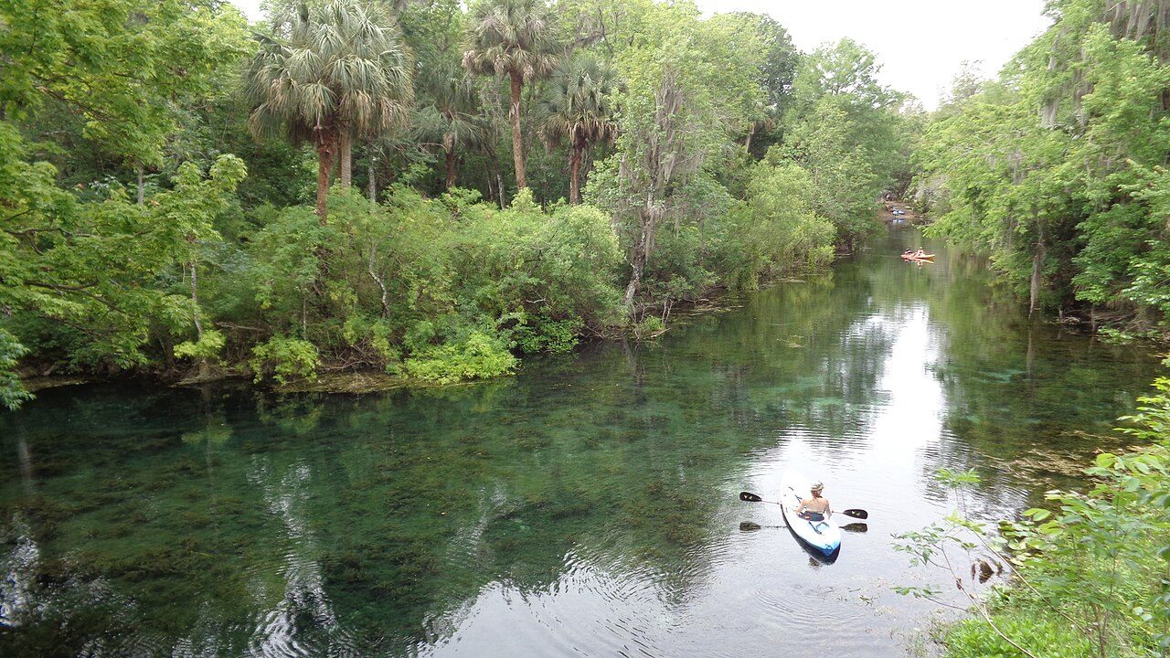 Kayak on the clear Silver River